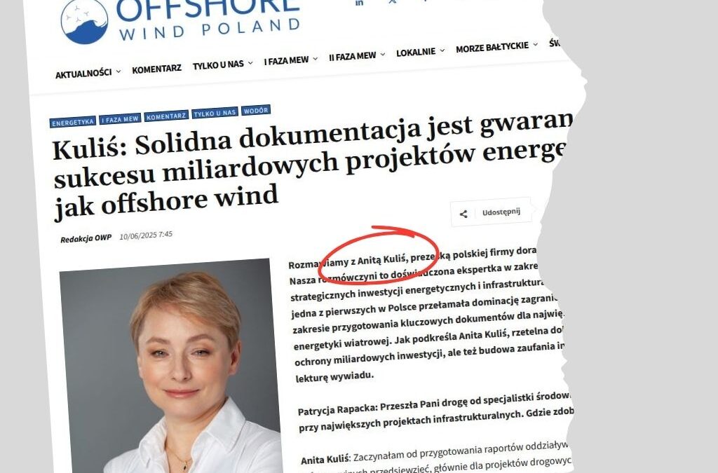 Wywiad z Anitą w Offshore Wind Poland